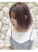 Moana東崎#ピンクブラウン#ボブ#イメチェン