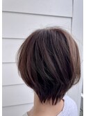 ショート×ラベンダーベージュ