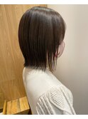 アッシュグレージュ×外ハネボブ_市川