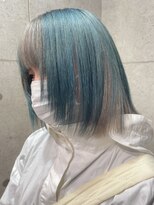 ヘアサロン ドット トウキョウ カラー 町田店(hair salon dot. tokyo color)&nbsp;[杉本真奈美] ホワイトベージュ × くすみブルー [町田駅]