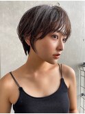 大人かわいい小顔ショート/マットブラウン[自由が丘]