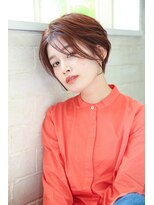 大人可愛い前髪×艶髪×水素カラーグレーベージュピンクベージュ