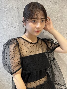 アース 三軒茶屋店(HAIR&MAKE EARTH) 三軒茶屋_レディース_セミロング_ヘアアレンジ_ヘアセット_小顔