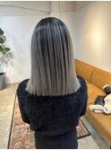 ハイトーンだけど明るく見えないバレイヤージュ_gray ash_
