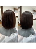 ストレートボブ/髪質改善/ブラウンカラー/20代/30台/40代/