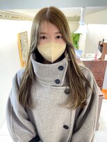インビテーション(invitation) 2way前髪　顔周り似合わせカット　オリーブベージュ