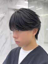 メンズヘアセンス 渋谷(MEN'S HAIR SENSE) シースルーマッシュ カルマパーマ アッシュブラック