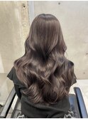 韓国ヘアハッシュカットレイヤーカットグレージュブリーチ無し