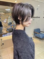 ネオリーブ モカ 川崎チネチッタ店(Neolive mocca)&nbsp;似合わせカット 大人 ショートボブ 前髪 川崎 オリーブベージュ