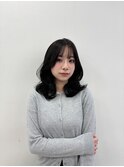 《RINON》指名 ミディアムレイヤー 顔周りカット くびれヘア