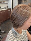 白髪ぼかしハイライト
