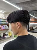 メンズセンターパート曲がる縮毛矯正