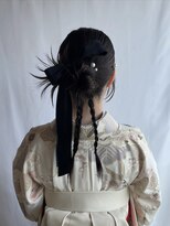 クレーデヘアーズ 相田店(Crede hair's) #リボンと三つ編みの遊び心。和装モダンなカチモリアレンジ