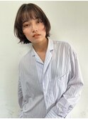 ショートボブ/レイヤーボブ/外ハネ/ベージュ/トリートメント