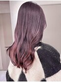 コテ巻き×ピンクラベンダー