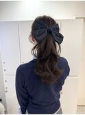 ブリーチなしカラー/ヘアアレンジ/ヘアセット/福岡/10代20代30代