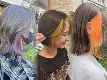 シアン 八王子店(SHIAN)の写真/透明感,艶感あるカラーも人気!インナーカラー,ハイライト*[八王子/白髪ぼかし/ブリーチ/Men's/学割U24]