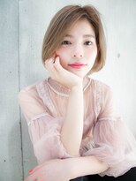 ルティア(Lutia) かきあげバング ダブルカラー ミルクティーベージュ ☆