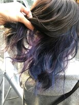 ビヨンドイー(beyond E)&nbsp;グレージュ×ブルーパープルインナーユニコーンカラー