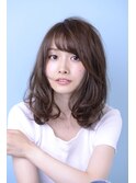 デジタルパーマで大人可愛いゆるふわミディ◇髪質改善