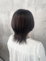 アンダーバーホワイト 浜松店(_WHITE) 暖色ブラウン×ウルフカット M