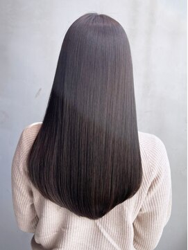 アイティーバイアルバム 藤沢店(IT by ALBUM) オリーブロング_外ハネボブセクションカラー_ba381273