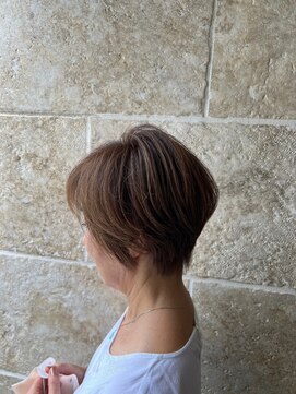 ロク 白楽(rocu) 前髪/マチルダボブ/ピンクベージュインナー/グレージュ[白楽駅]