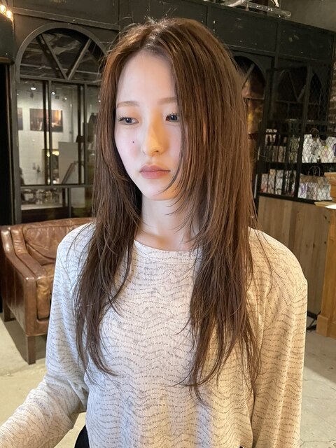 【akane】韓国レイヤーカット顔周りおくれ毛