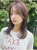 渋谷/ミニウルフ/ホワイトグレージュ/デジタルパーマ/小顔