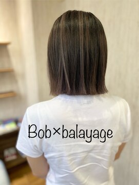 メルドゥ(Mel deux) ボブ×バレイヤージュ