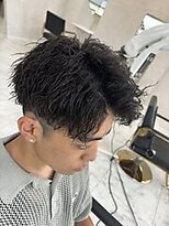 ブルーオーシャン 大牟田店(BlueOcean)&nbsp;ナチュラルセンターパート黒髪マッシュ