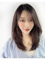 ボヌール 銀座並木通り店(Bonheur)&nbsp;［stylist芹原］韓国風ヘア！セミロングデザインNo.1