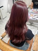 韓国ヘア/暖色カラー/カシスピンク/髪質改善