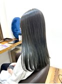 ブリーチなしツヤ髪オリーブアッシュ