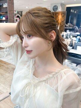 アフロート ルヴア(AFLOAT RUVUA) るなstyle小顔バング顔まわりレイヤーカット後れ毛20代30代40代