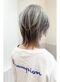 ウルフシルバーカラー　メルティカラー　似合わせカット