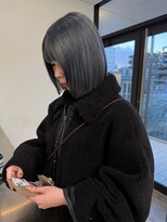 ステン(sten)&nbsp;ブルージュ/ブルーグレー/切りっぱなしボブ/ストレートボブ