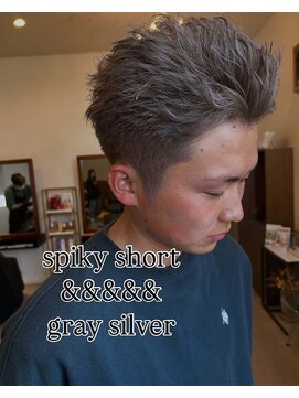 アールワークオブアート(R WORK OF ART) シルバーグレー/スパイキーショート