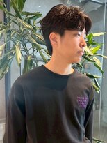 メンズサロン ブロック(Men's Salon bloc) センターパート マッシュ ニュアンスパーマ 20代 30代