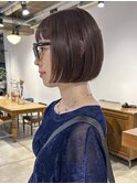 【sayaca】ボブきりっぱなしボブマロンブラウン