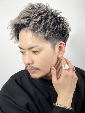 ヒロギンザ 青山店(HIRO GINZA) メッシュ アップバング メンズショート フェード