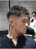 MEN'S/ツイストピンパーマ×フェード/メンズパーマ