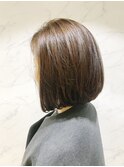 縮毛矯正トリートメント×シンプルワンレンボブ【表参道  原宿】