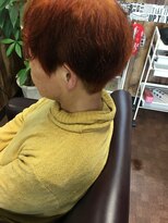 ヘアデザインアンドクリエーション リヴィエ(HAIR Design&Creation REVIE) REV I Eのショート×オレンジ系カラー