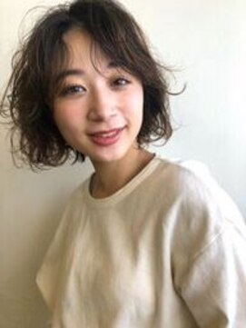 ガレージ バイ グリーン 原宿 表参道(Garage by green) ボブとエアウェーブパーマ