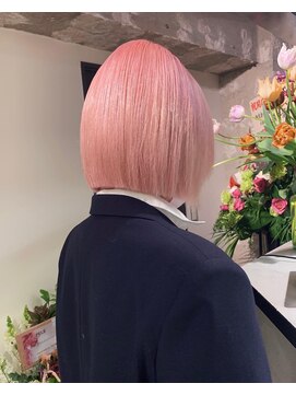 ペレ 渋谷(PELE) Y119_ ピンクカラー ブリーチ2回～