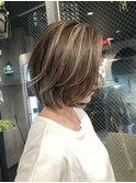 地毛から繋がるコントラストハイライト