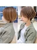 ショートボブ髪型20代30代40代50代前髪あり前髪なし面長丸顔小林