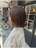 ミニボブ ベージュカラー