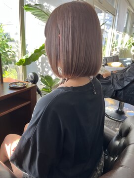 ヘアメイク エイト キリシマ(hair make No.8 kirishima) ボブ×ブリーチ×ベージュ